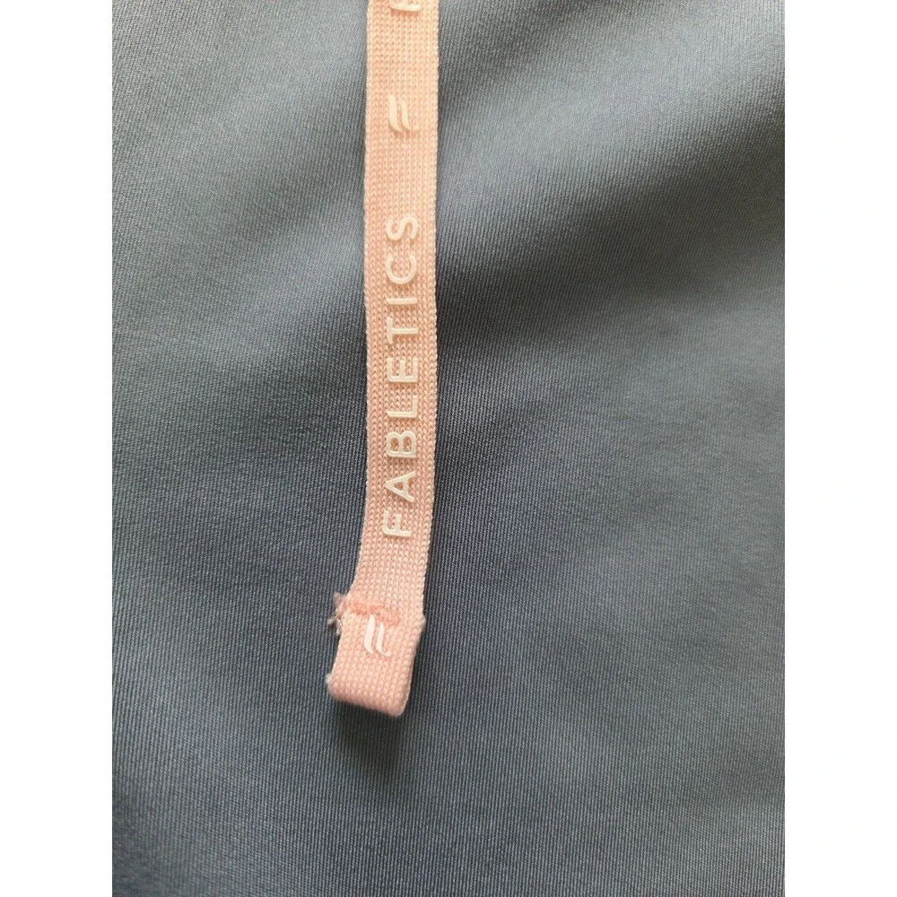 Fabletics |Size XL| Blue High Waisted Leggings Mesh Calf Panels Reflective Trim - Picture 10 of 15